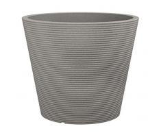 Scheurich Coneo, fioriera in plastica, granito taupe, diametro 30 cm, altezza 24,3 cm, volume 10 l.