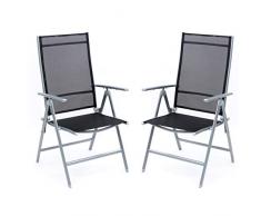 Ribelli Klappsessel Poltrona Pieghevole, Argento/Set da 2