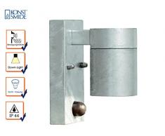 Konstsmide Wandleuchte Modena Down Lampada da Parete, Acciaio zincato Grezzo, 6.5 x 11 x 14 cm