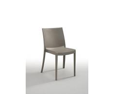 bica Perla Sedia, Nero, 49x55x82 cm