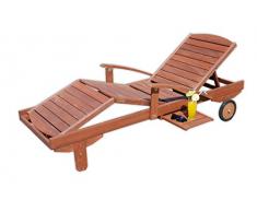 Rojaplast Melas Lettino da Giardino in Legno, Marrone, 193x73x34 cm