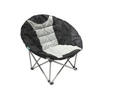 Homecall Poltrona pieghevole da campeggio taglia XXL colore nero/crema