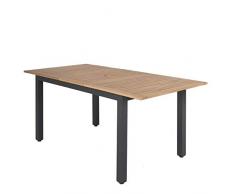 Chicreat Tavolino allungabile con ripiano in acacia FSC, 180/240 x 90 x 74/76,5 cm