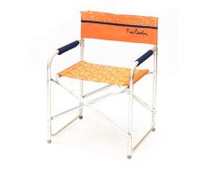 Pierre Cardin Sedia Regista, Linea Acqua, Arancio, 47x57x80cm, Arancione