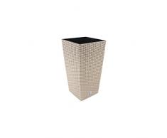 Unbekannt Prosper PLAST drts170 - 7529u Quadrata Vaso di Fiori Rato, 17 x 17 x 32,4 cm, Colore Mocha (12 Pezzi).