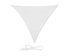 Relaxdays Tenda a Vela Triangolo, Idrorepellente, Protezione UV con attacchi, Balconcino per Balcone, 3 x 3 x 3 m, Bianco