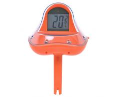Jilong Accessori Piscina Termometro Digitale con Base Ricevente, Arancio, 25x16x16 cm