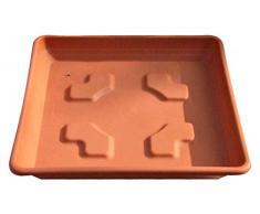 Blim Piazza piattino per Vaso di Fiori, Marrone Scuro, 16 x 16 cm