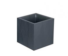 Eda Plastiques 13730 BR.T SX1 Volcania Vaso Quadrato, in plastica, 40 x 40 x 40 cm