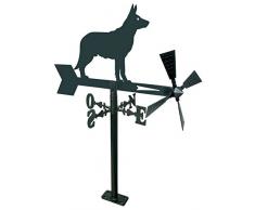 Arthifor - Vanga da Giardino con Silhouette di Cane, Nero Opaco