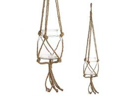 DCASA Vaso da fiori da appendere in vetro L