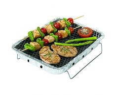 Rayen AB126 - Barbecue monouso con carbonella, 4,5 x 24 x 31 cm, Colore: Grigio