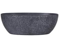 Universal Vaso da fiori Vassoio per piante Roto Pebble, resistente al gelo e leggero, Grigio, 55x20cm