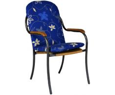 Angerer Cuscino per Sedia 47 x 98 cm, Design Corfù Blu (Senza Sedia)