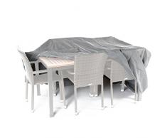 Ultranatura Fodera Protettiva in Tessuto Sylt per mobili da Giardino, Fodera Protettiva Contro Le intemperie Tonda o Quadrata per Set di tavoli e sedie, Quadrata, 235 X 135 X 94 cm