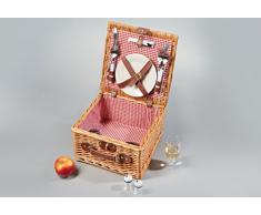 Home & Style Cestino da Picnic, Grömitz, Beige, 30 x 30 x 18 cm, 123251 C