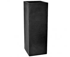 Vaso a colonna Dehner modello Palermo, effetto ardesia, ca. 80 x 30 x 30 cm, in plastica, colore antracite