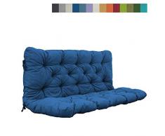 emmevi Cuscino Coprisedia Cuori Universale Pieghevole Piscina Mare Giardino Terrazzo Tessuto Cotone MOD.VIOLINO14E Blu