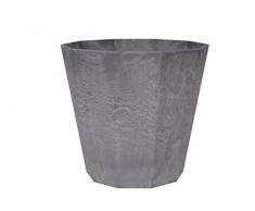 Artstone Vaso da fiori, per piante Deca, resistente al gelo e leggero, Grigio, 37x34cm