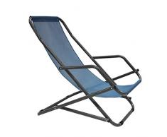 Homecall Sedia a dondolo pieghevole in alluminio colore blu