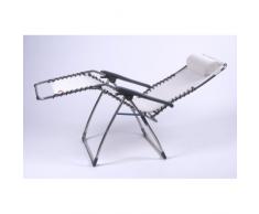 fiam 029TX BIBE Sdraio da Giardino Alluminio Bianco/Beige 66,5 x 155 x 82 cm