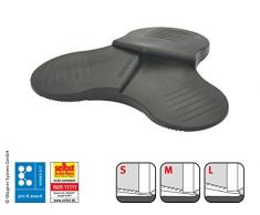 Wagner 15698801 - Fermaporta da Pavimento 3STOP, in elastomero di plastica, 108,5 x 19,1 mm, 3 Altezze Diverse, Diverse Applicazioni, Colore: Nero