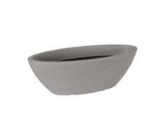 greemotion Pflanzschale Padova talpa / aspetto granito, facile volume di terreno Blumenkübel circa 11,5 l, antigelo fioriera ovale ottica granito per uso esterno, fioriera plastica di alta q