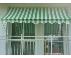 Angerer - Tenda a Righe in polietilene, Fissaggio a Morsetto, Colore: Verde