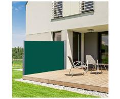 Nemaxx SCA180 Frangivento Tenda Laterale Verde Tendino 180x300 cm Telaio Verde cassoneto Grigio