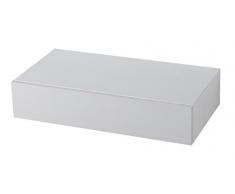 King Home M1106047/B Mensola Tamburata con Cassetto in MDF, Bianco, 48X25X10H
