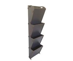 Home Garden Solutions 4 TER 33 Grigio Antracite Fioriera da Parete a terrazzo,
