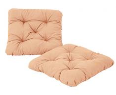Ambientehome – Set di 2 Cuscini Sedia EVJE, ca 50 x 50 x 8 cm, Imbottitura Cuscino