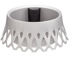 Plastia Bewässerungsschale ROSETA ø 40 cm Vaso Grave, Argento