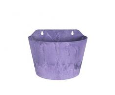 Artstone Vaso da fiori Oggetto da parete Claire, resistente al gelo e leggero, Viola, 24x16x18cm
