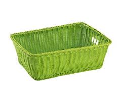 King Home C1567072/C Cesta Sunny in Vimini Sintetico, Verde, 48X34,5X16H