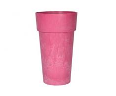 Artstone Vaso da fiori, per piante Luna, resistente al gelo e leggero, Rosa, 36x62cm