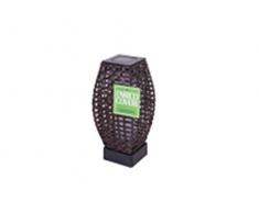 Partenope PEA5746 Lampada Solare, Modello Wiker, Marrone, 15 x 15 x 30 cm