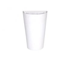Artstone Vaso da fiori Oggetto da parete Claire, resistente al gelo e leggero, Bianco, 30x18x49cm