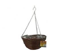 OreWork Vaso sospeso in Rattan Scuro 35 cm