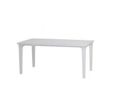 Keter Tavolo da Giardino Futura con Struttura Interna in Metallo Adatto Per 6 Persone, Colore Bianco