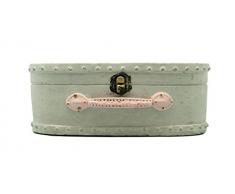 Ma Deco Maison CC13325B1 - Fioriera con Manico, 19,5 x 10,5 x 7,2 cm, Colore: Rosa Pallido