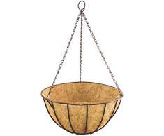 Siena Garden Classic Fioriera sospesa, Nero e Naturale