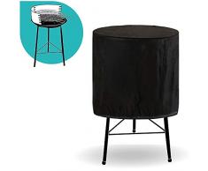 Ldk Garden - Copertura rotonda per barbecue in PVC rinforzato, 71 x 56 cm, colore: Nero