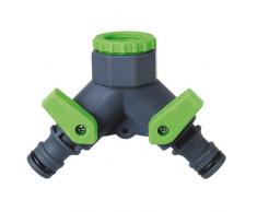 Ribimex Pra/RB.1202 Presa Rubinetto 2 Vie, 20x27 mm, Grigio, 70x35x100 cm