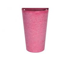 Artstone Vaso da fiori Oggetto da parete Claire, resistente al gelo e leggero, Rosa, 30x18x49cm