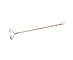 Premium 235526, Rastrello da giardino in acciaio al carbonio, 145 cm