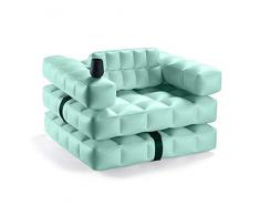 Pigro Felice 921985-AGREEN ModulAir Luxury Inflatable Armchair Set Piscina Galleggianti, Acquamarina
