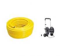 Draper Tubo PVC Flessibile per Irrigazione, 30 M & Claber 87262 Carrello AVV. ECOSEI 8980, Nero, 400x400x120 cm