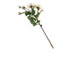 Pianta Artificiale di Stelo Singolo Punta Spray Rosa Floreale Eleganza (Pianta) 87 cm