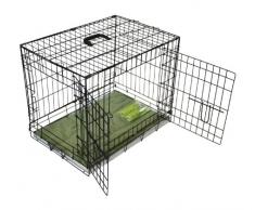 Bunny Settore dei Metalli Cassa Cane 2 Porte con Biancheria da Letto e Lint Rulli, XXL, da 48 Pollici, Nero